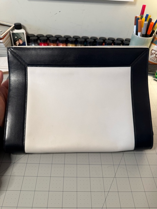 Escada Handbags - Escada Black & White Leather Shoulder Bag - Made in Italy - NWT Never Used